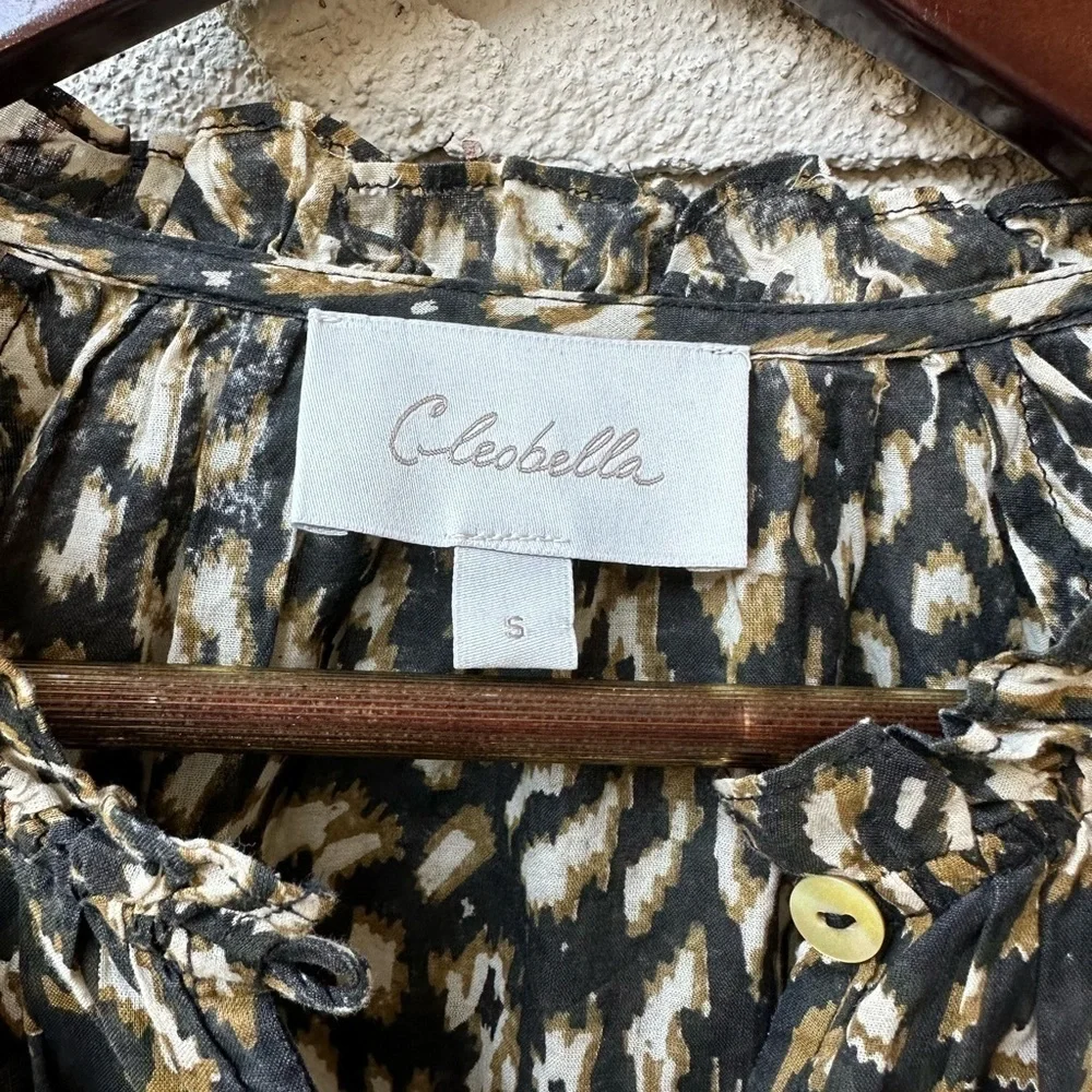 Cleobella Alicia Blouse in Black Leop - Picture 8 of 9